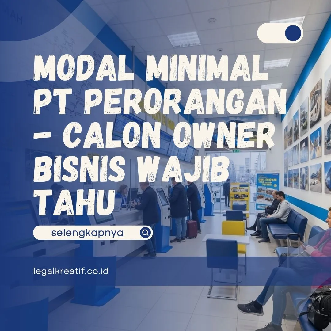 Modal Minimal PT Perorangan