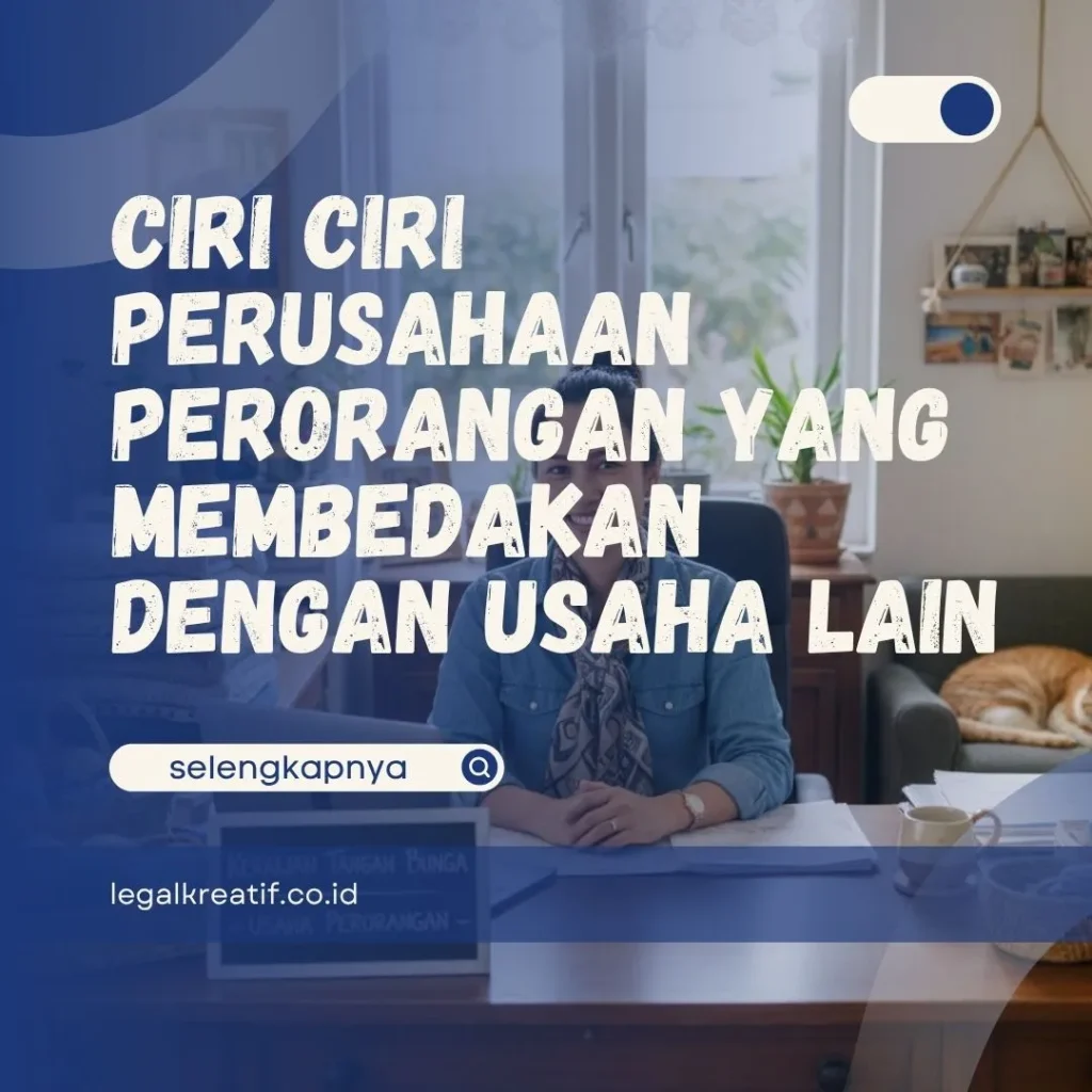 Ciri Ciri Perusahaan Perorangan