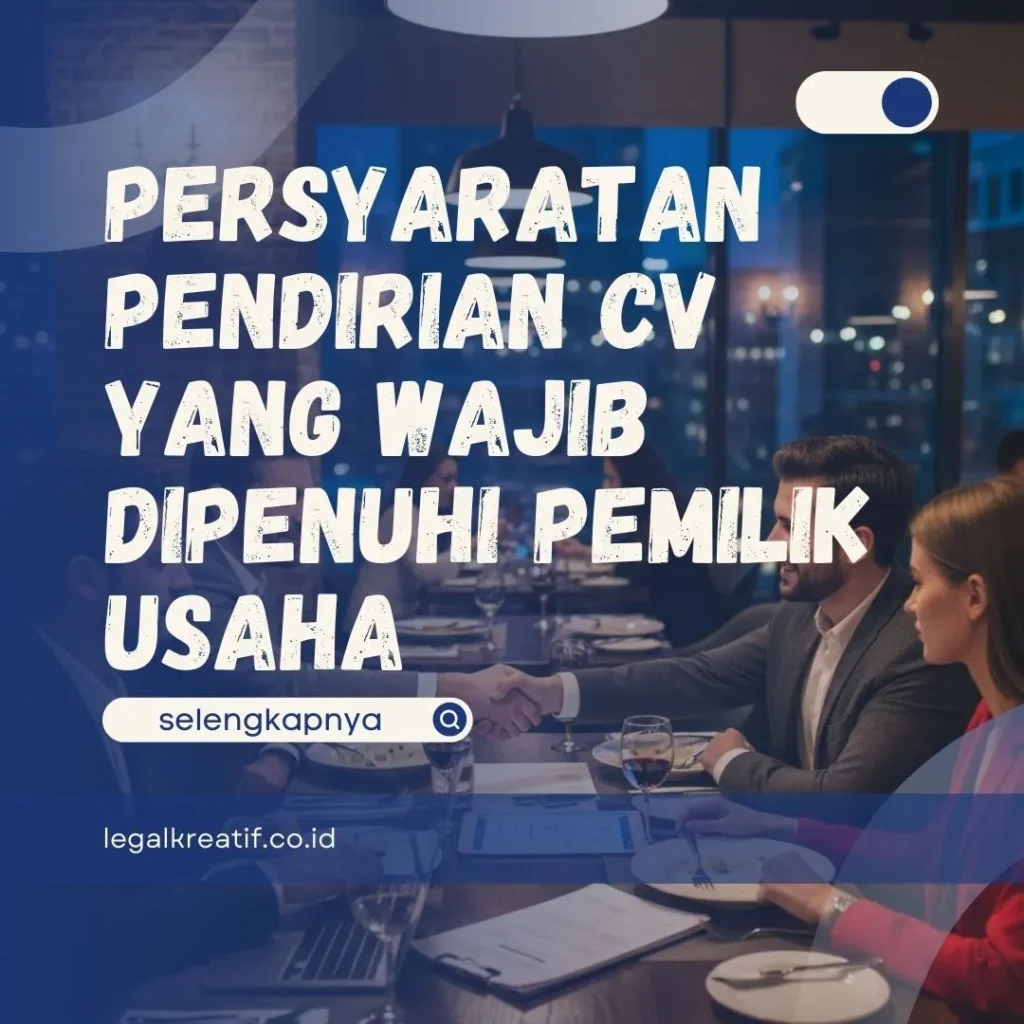 Persyaratan Pendirian CV