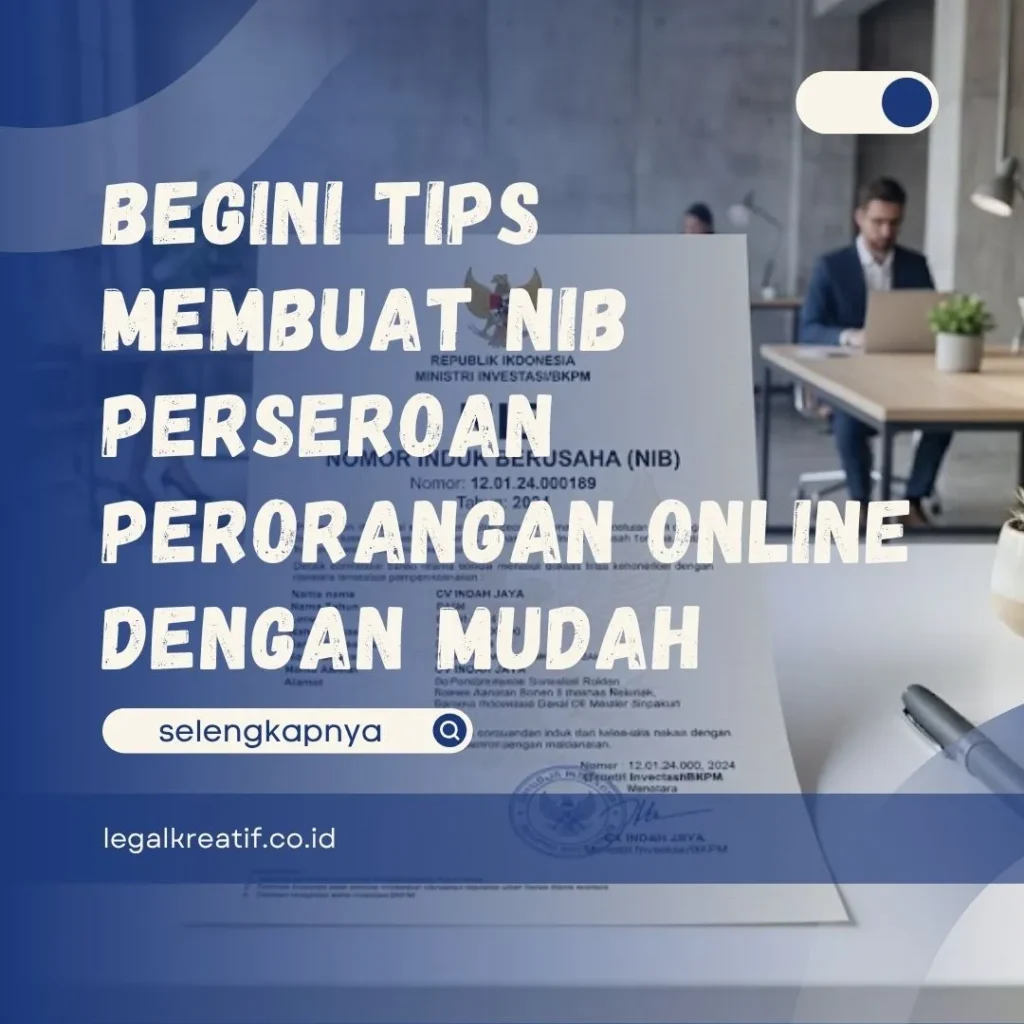 NIB Perseroan Perorangan