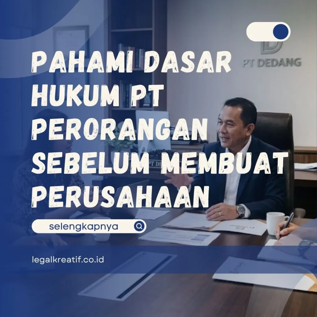 Dasar Hukum PT Perorangan